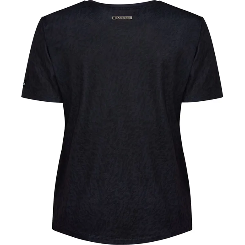 Madison Roam Performance Womens Short Sleeve Tee in Black -1